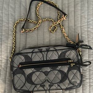 Signature denim Coach studio camera bag